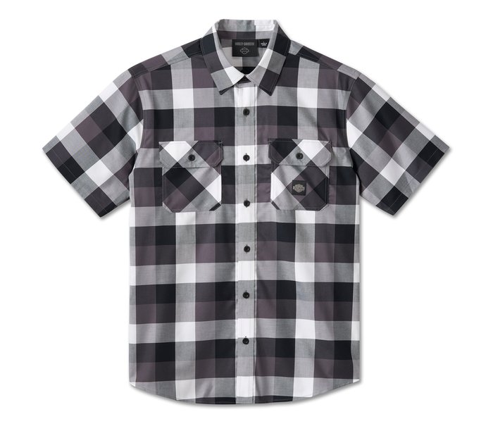 Men's Bar & Shield Wrinkle Resistant Short Sleeve Shirt 1