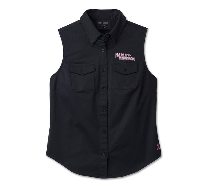 Pink Label Bar & Shield Sleeveless Shirt para mujer 1