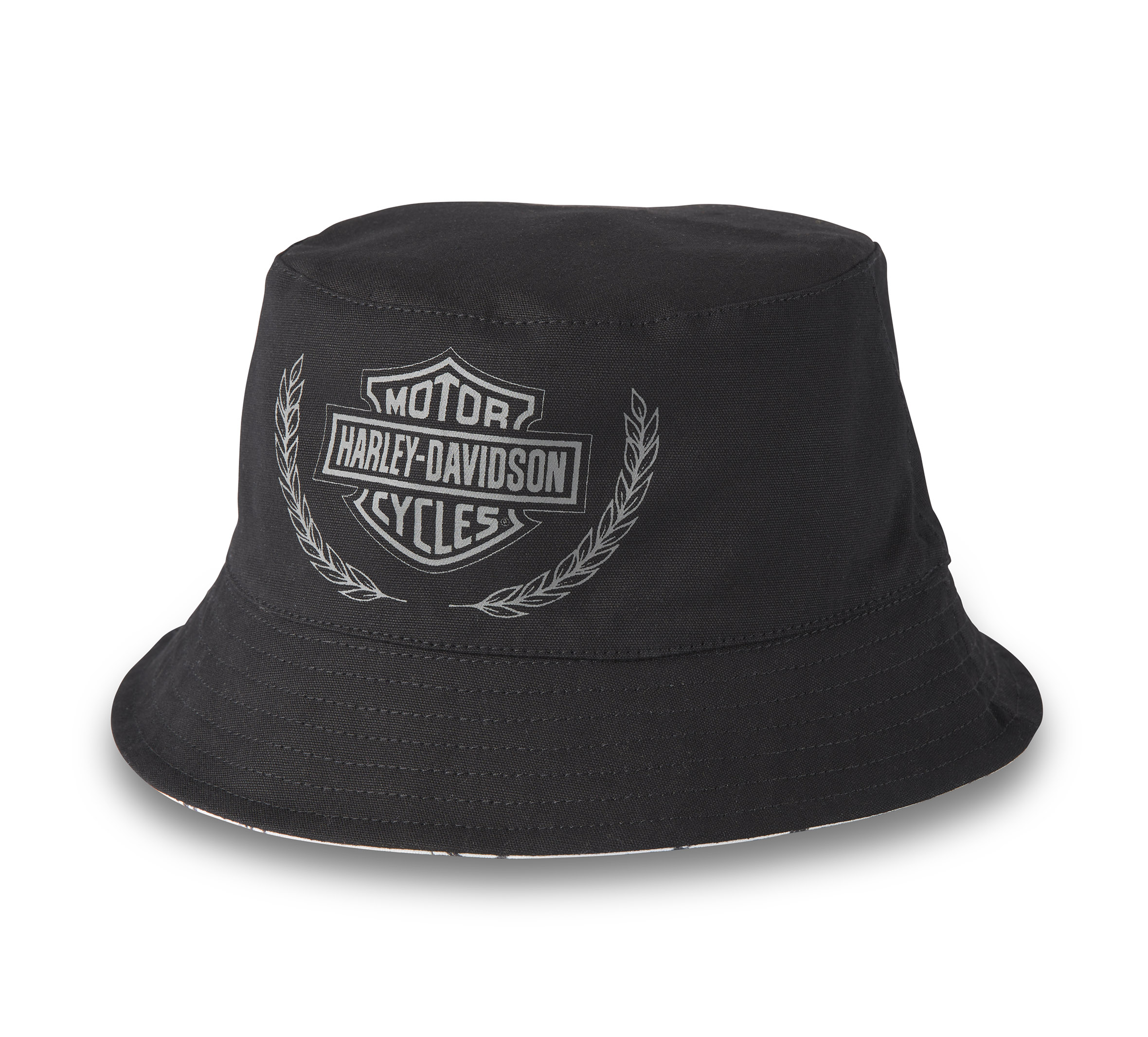 Unisex bucket hat with allover print, Navy, L-XL