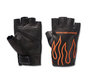 Women's Ignite Fingerless Leather Gloves - Harley Black
