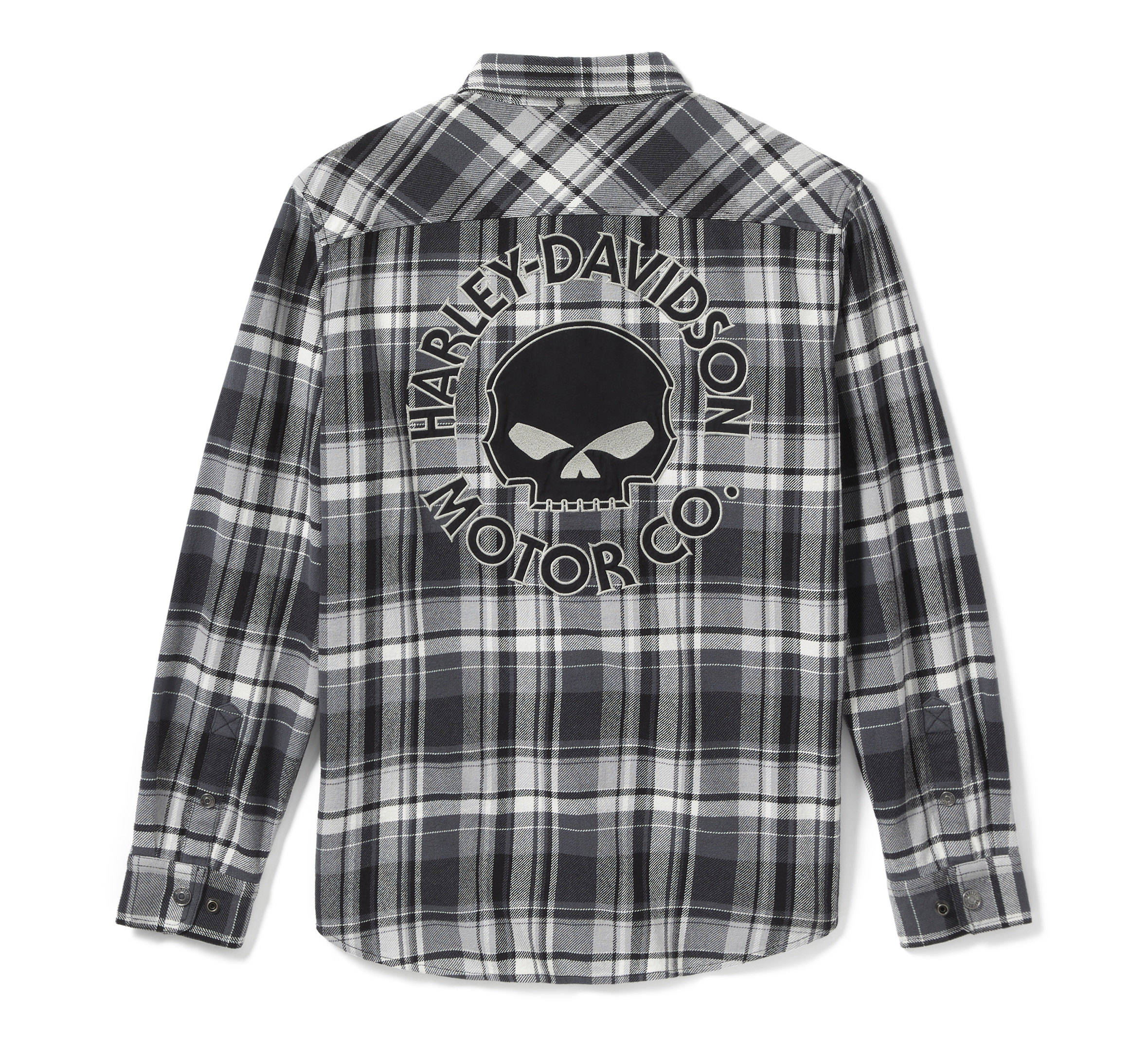 Willie G™ Skull Plaid Long Sleeve Shirt