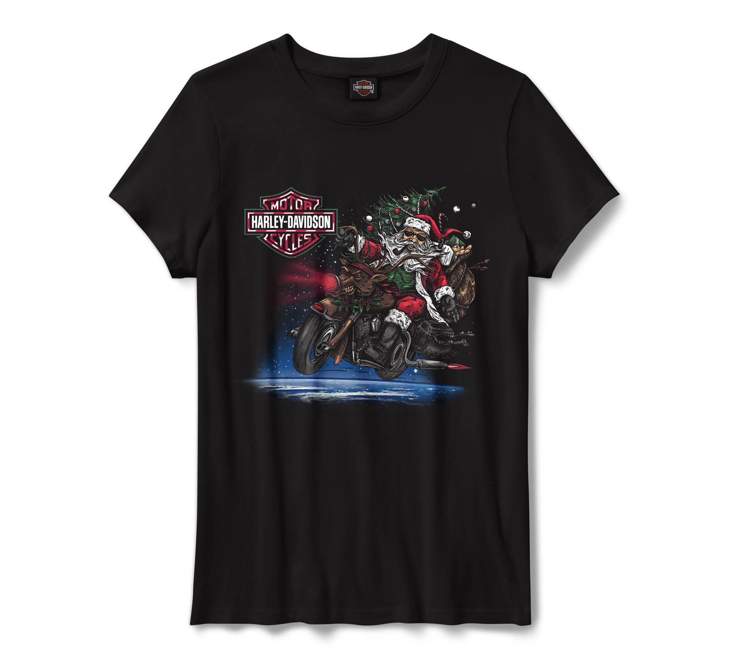 T-shirt ras du cou à manches courtes Rockin' Santa