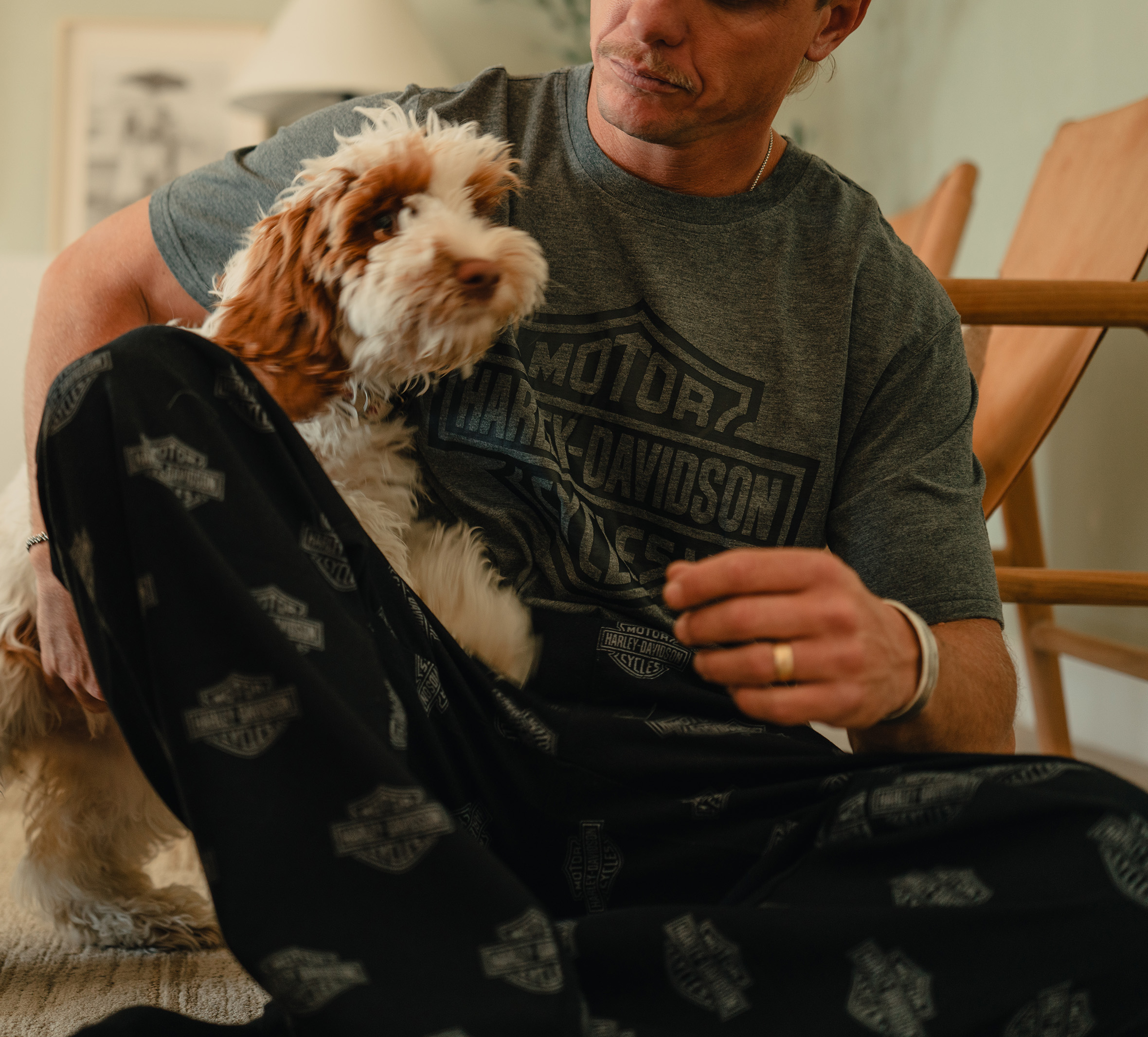 Men's Bar & Shield Pajama Pants Set