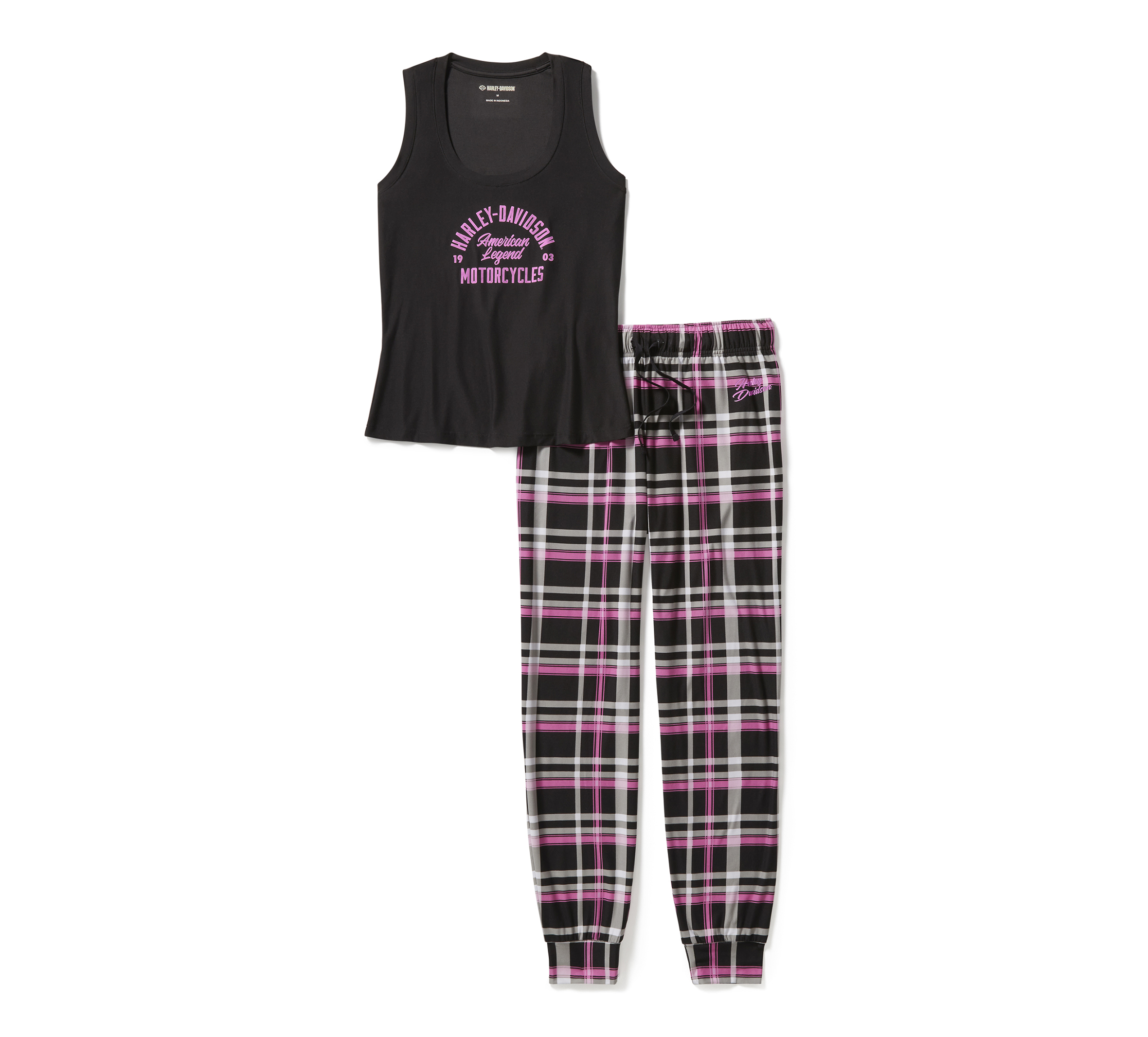 Women's Plaid Pajama Pant Set