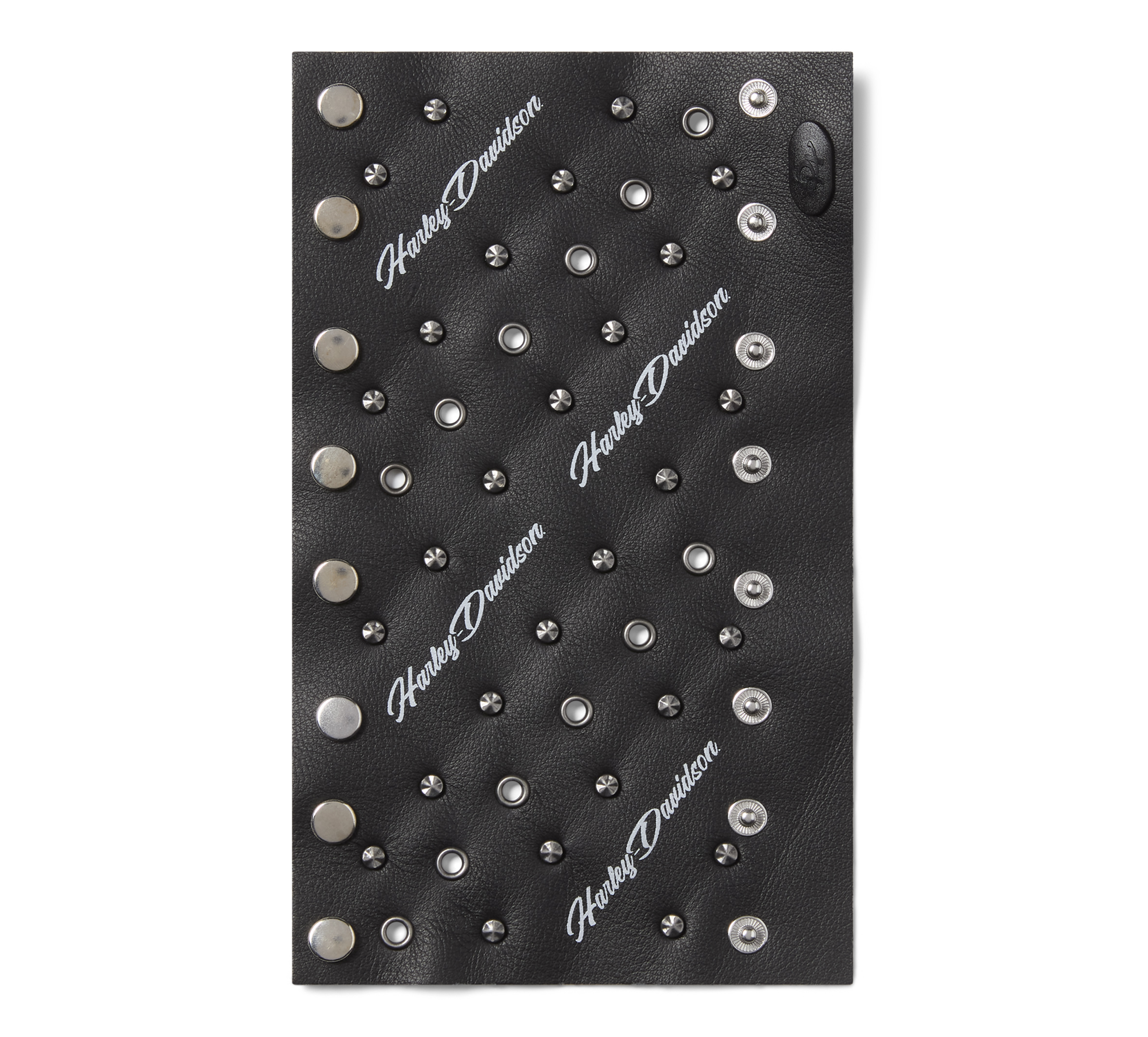 Women's Hairpin Studded Leather Ponytail Wrap