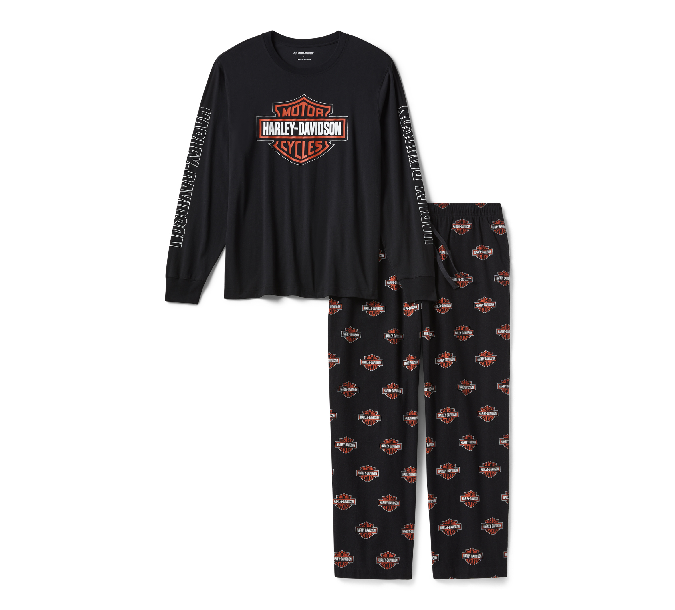Men's Bar & Shield Long Sleeve Pajama Set