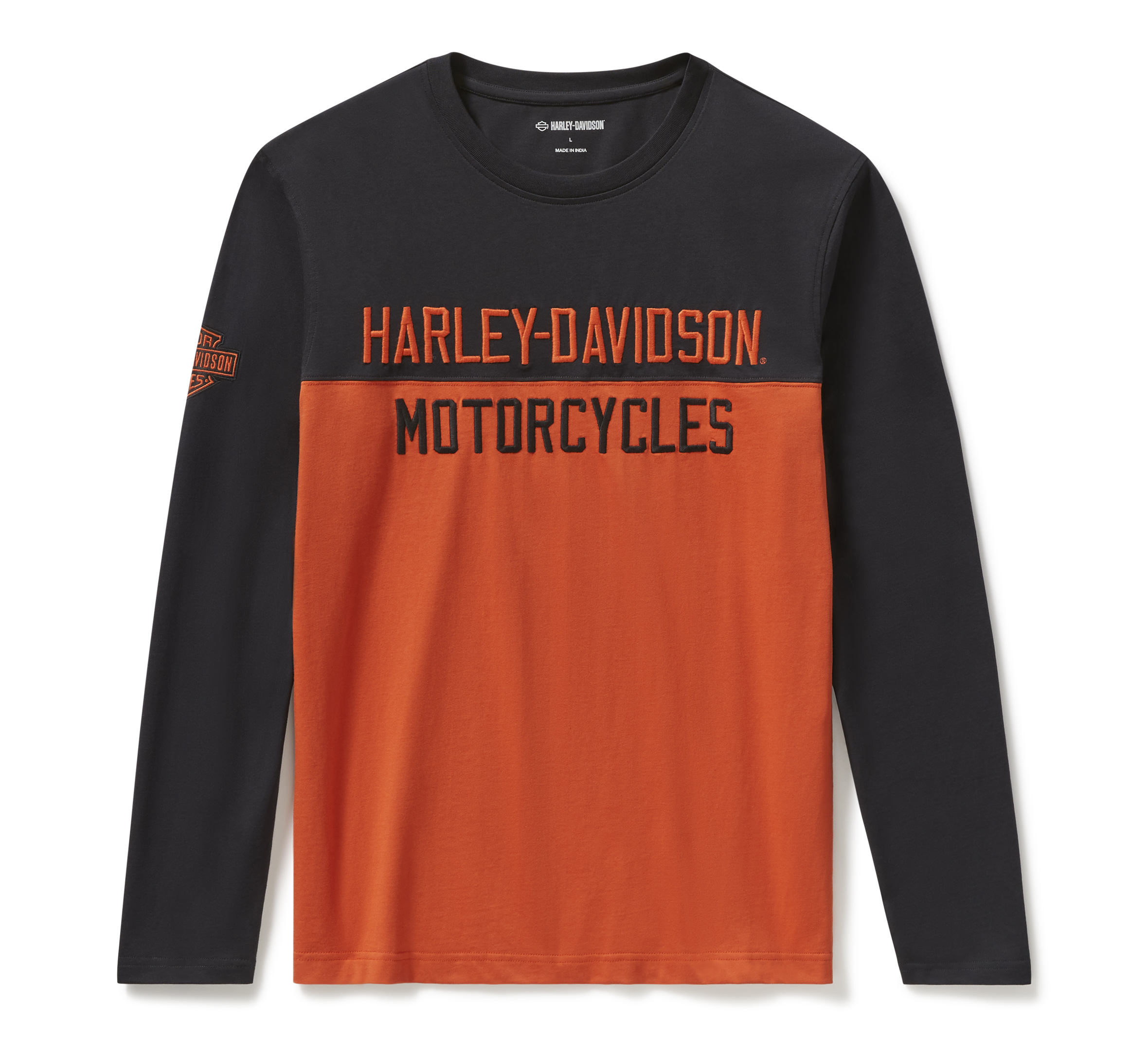 Men's Performance Micro Mesh Long Sleeve Colorblock Tee | Harley