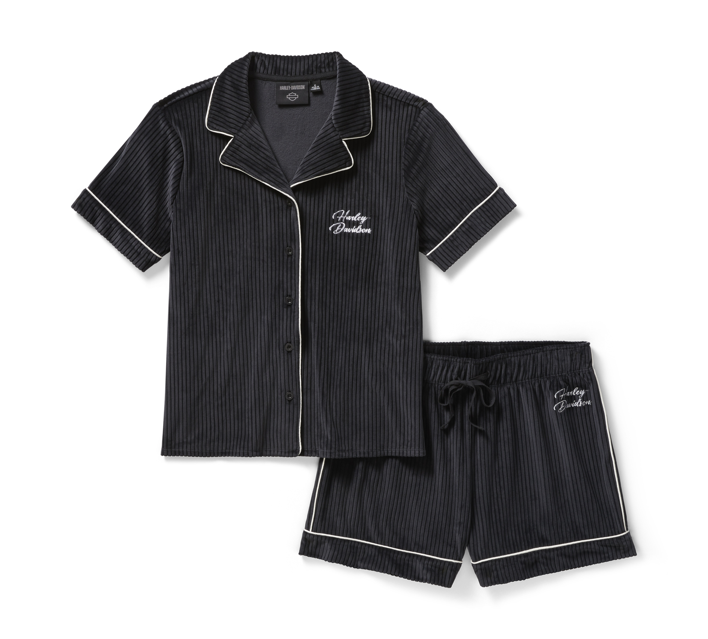 Women's Velour Pajama Short Set