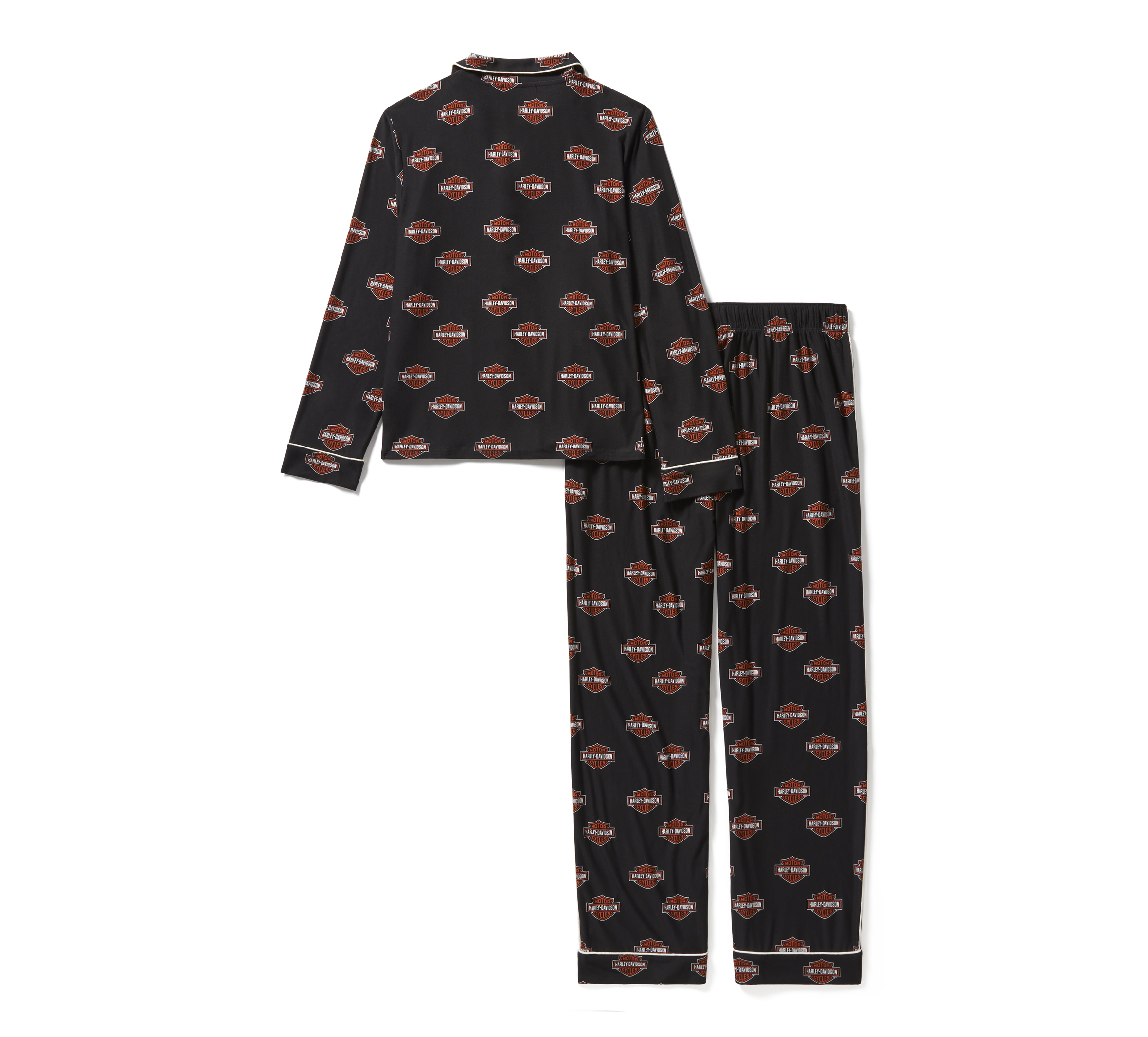Women's Bar & Shield Button Front Pajama Set