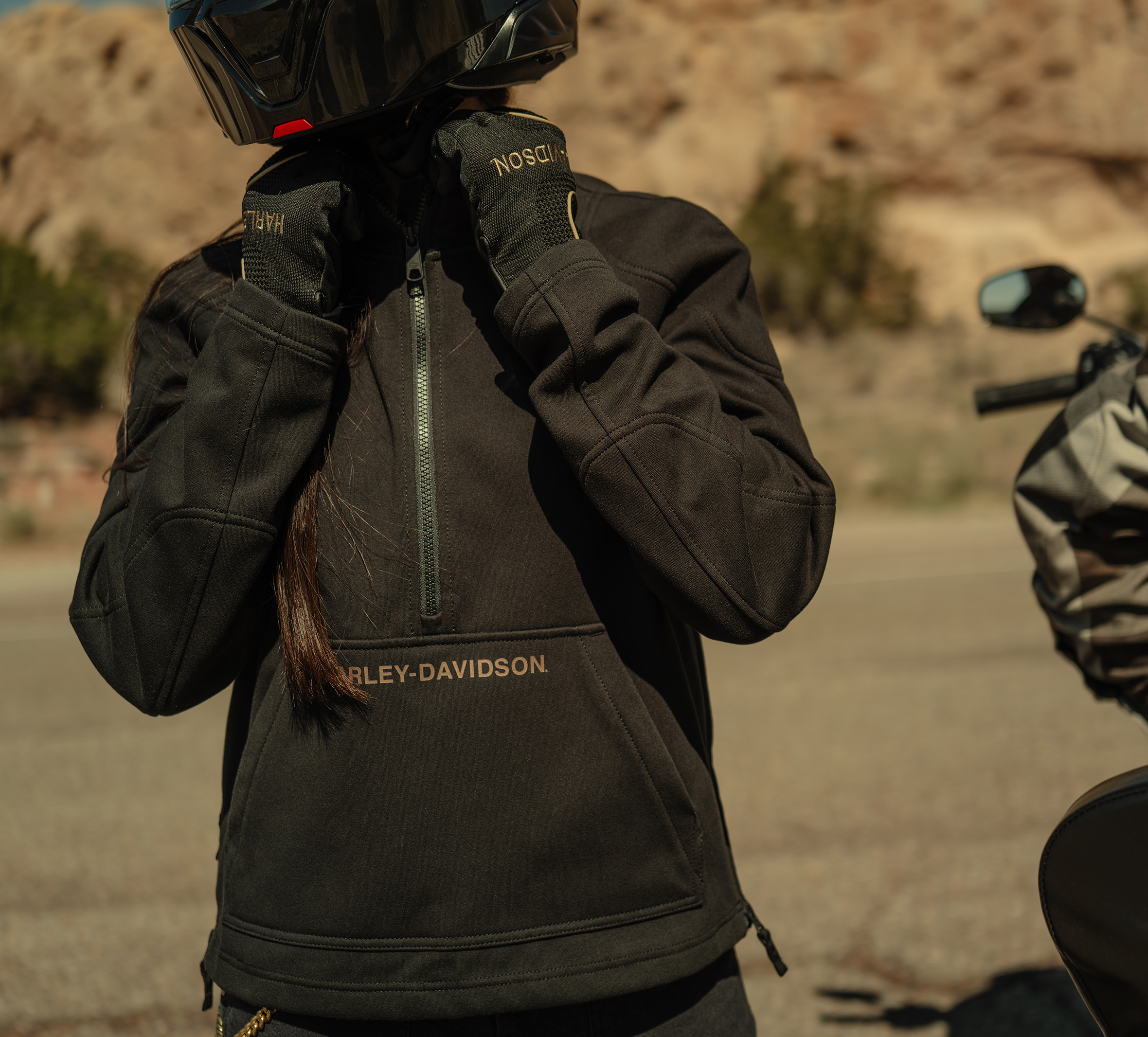 Women's H-D Deflector Half Zip Riding Fleece