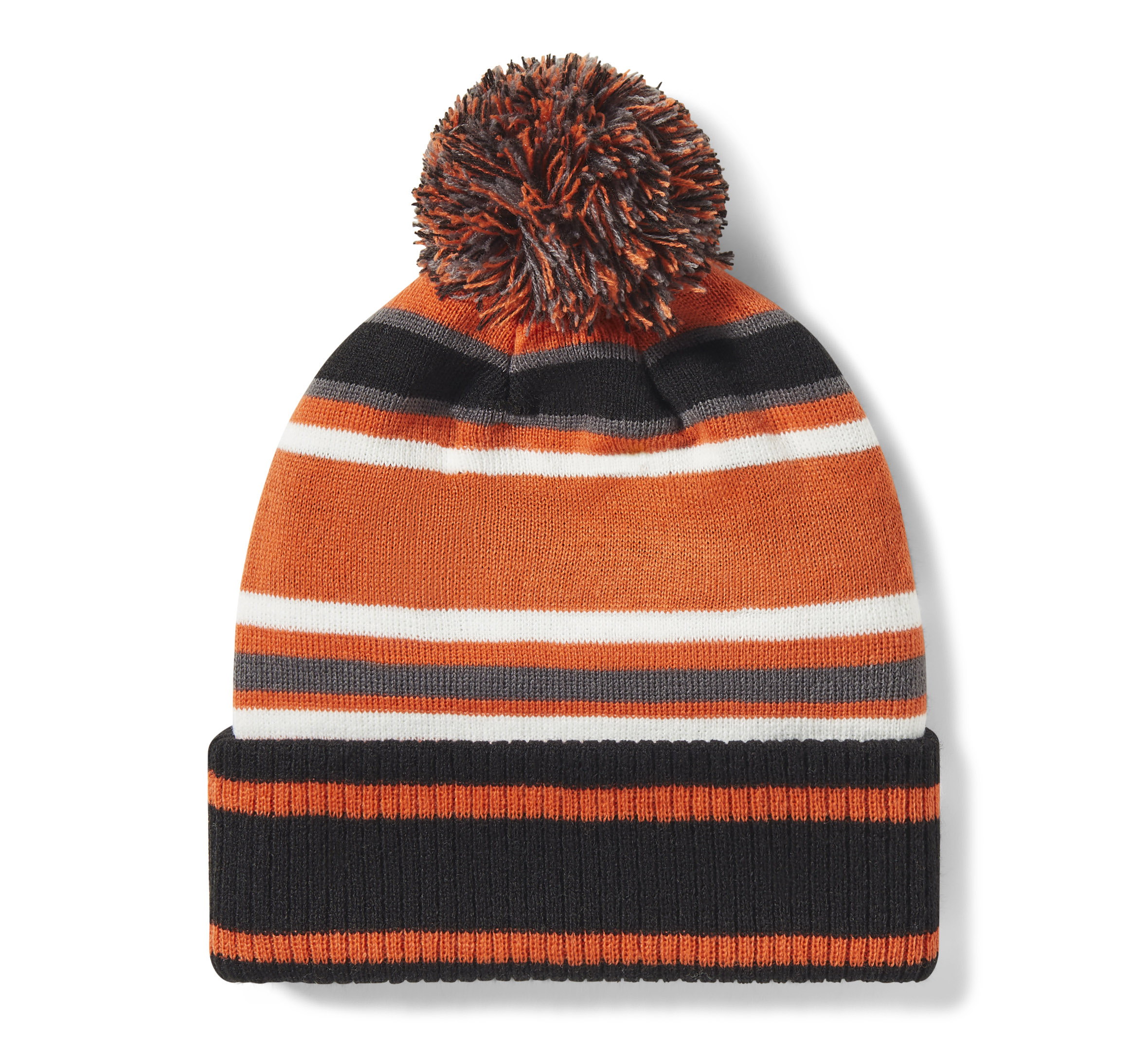 H-D Stripe Pom Beanie
