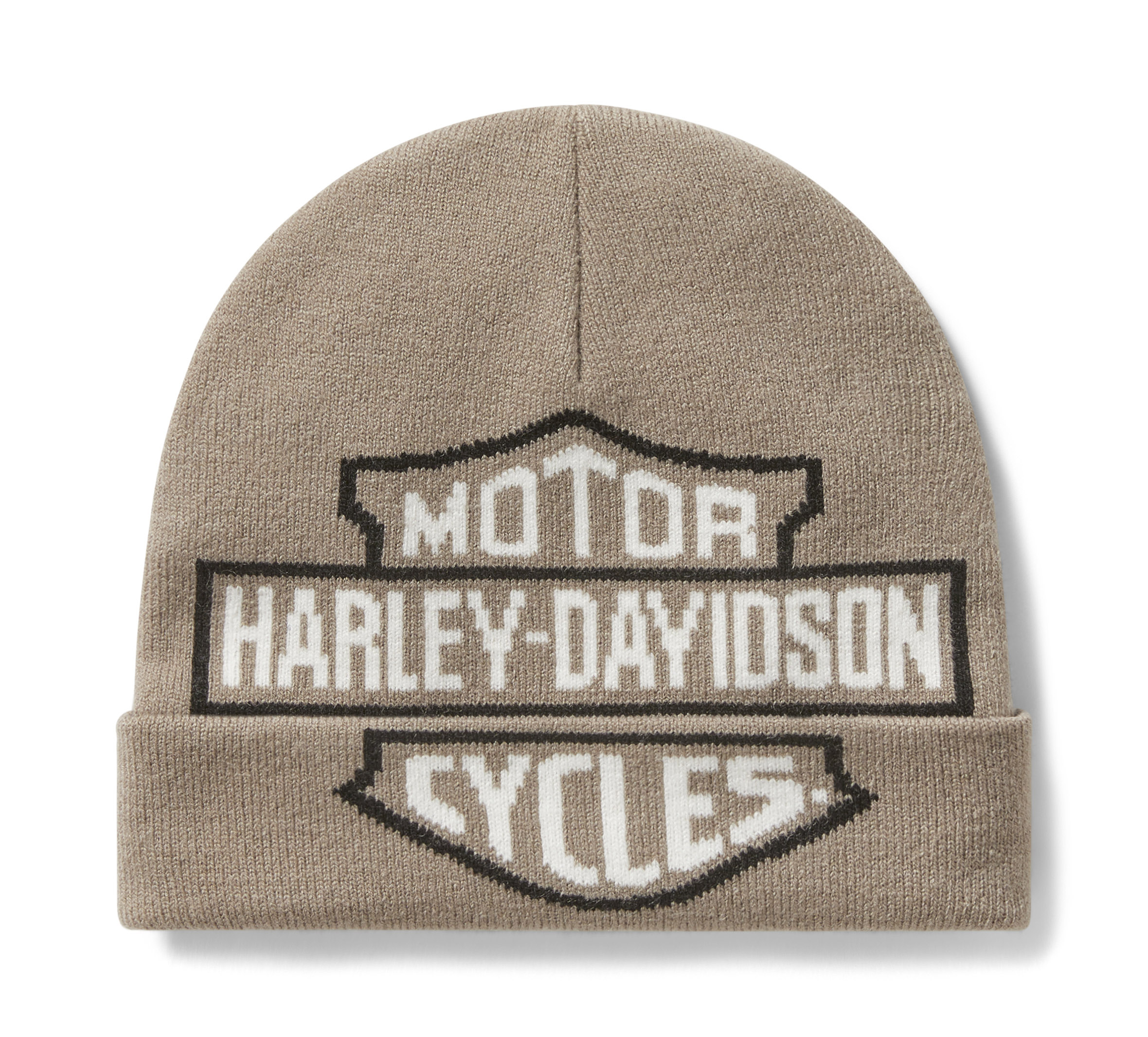 Men's Oversized Bar & Shield Beanie