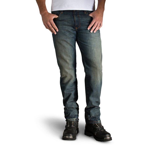 Buy Harley-Davidson Men's Modern Straight Jeans Dark Wash Denim.  99004-15VM/3630 (36-30) Blue Size 36/30 Online in Indonesia. B00NQXZ6PC
