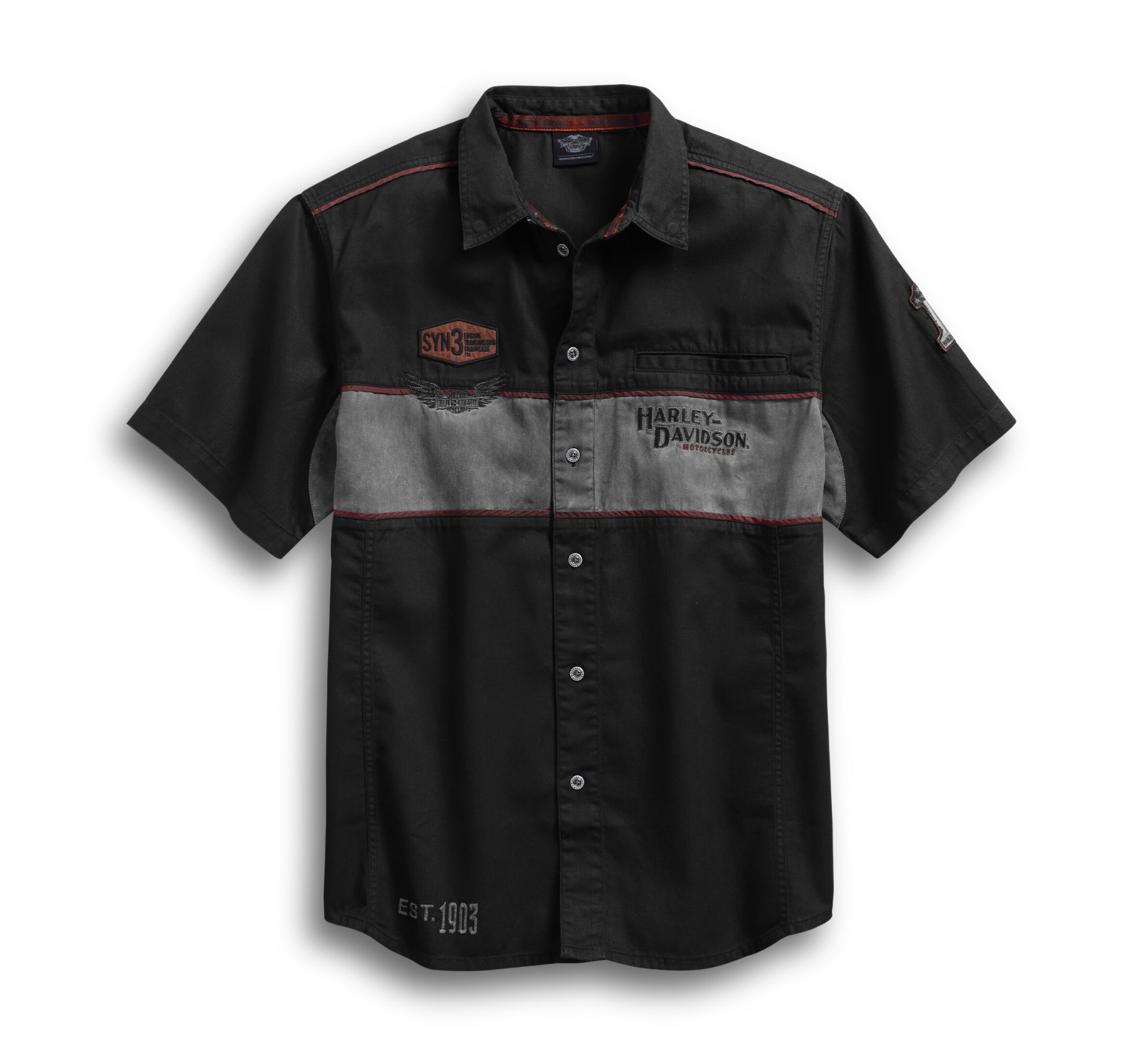 Men S Iron Block Shirt 99018 17vm Harley Davidson Indonesia