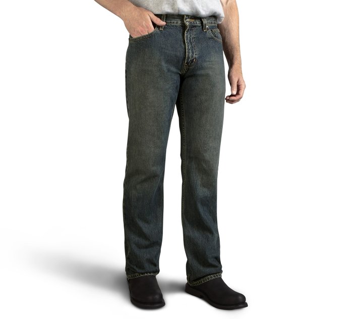 Men's Classic Bootcut Jeans - Washed Blue 1