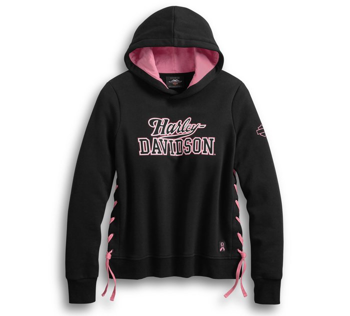 Pink Label Side-Laced Pullover Hoodie para mujer 1
