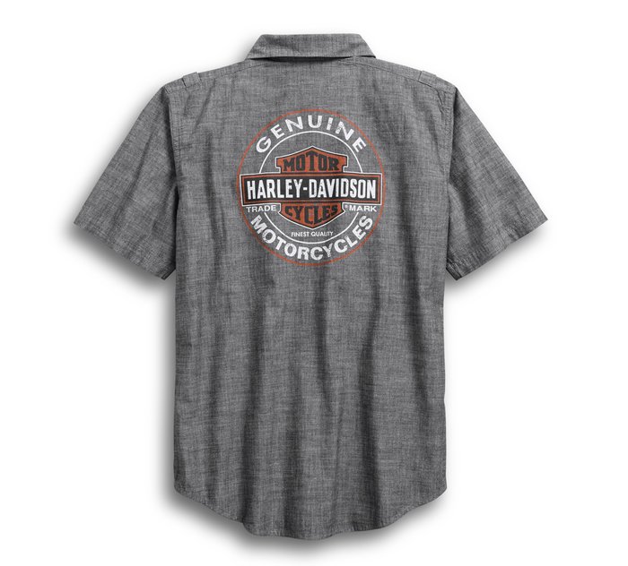 Harley-Davidson Genuine Oil Can Henley Shirt Gr Damen Longsleeve M-LADY 