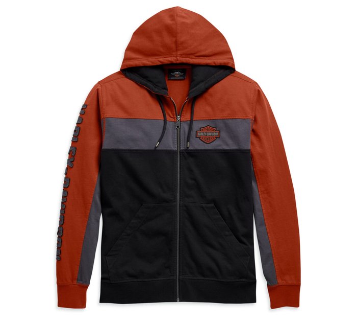 hooded top mens Black and fire red Snowboarding hoodie 
