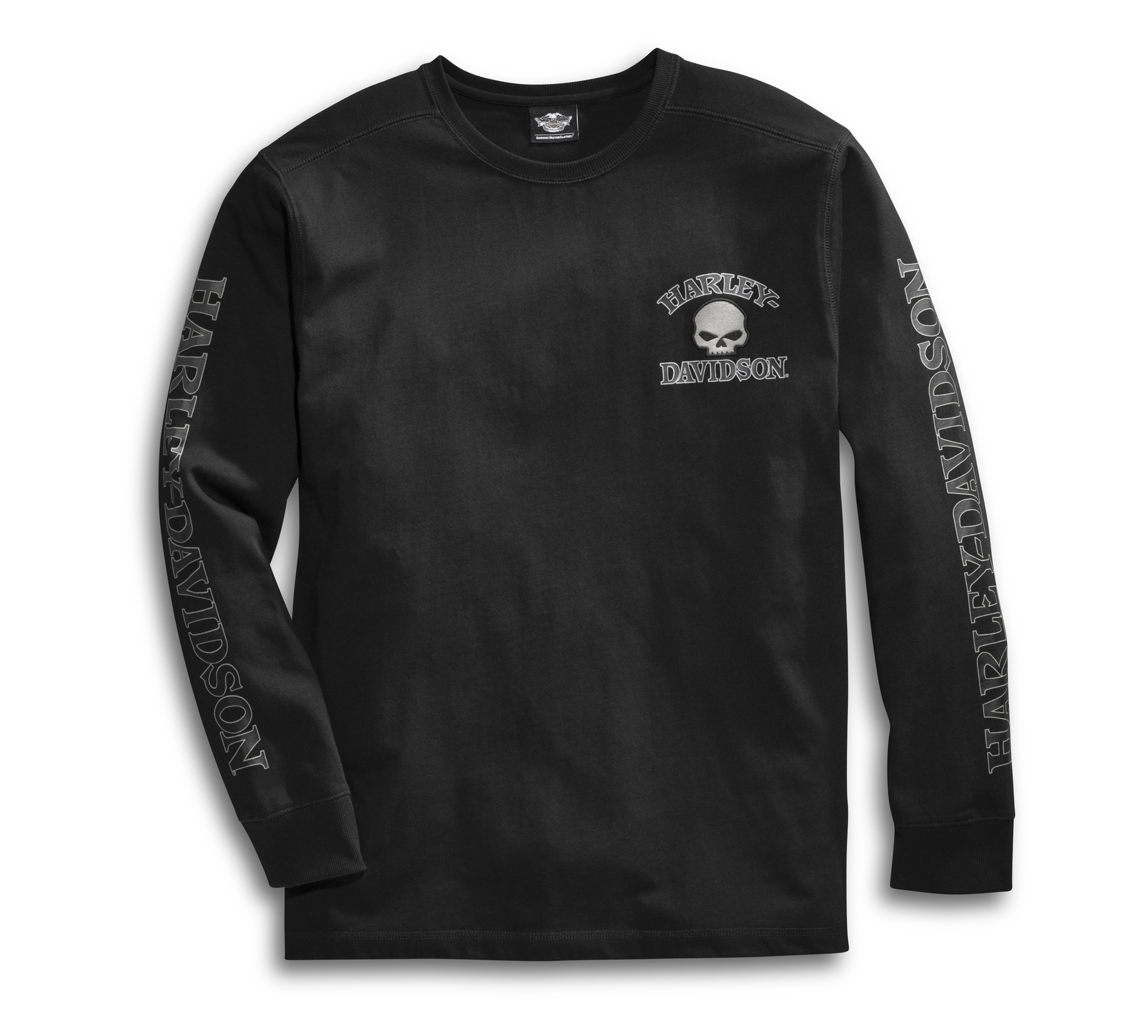 Herren Shirt Schwarz Harley-Davidson Men's Skull Long Sleeve Tee Black Gr S 