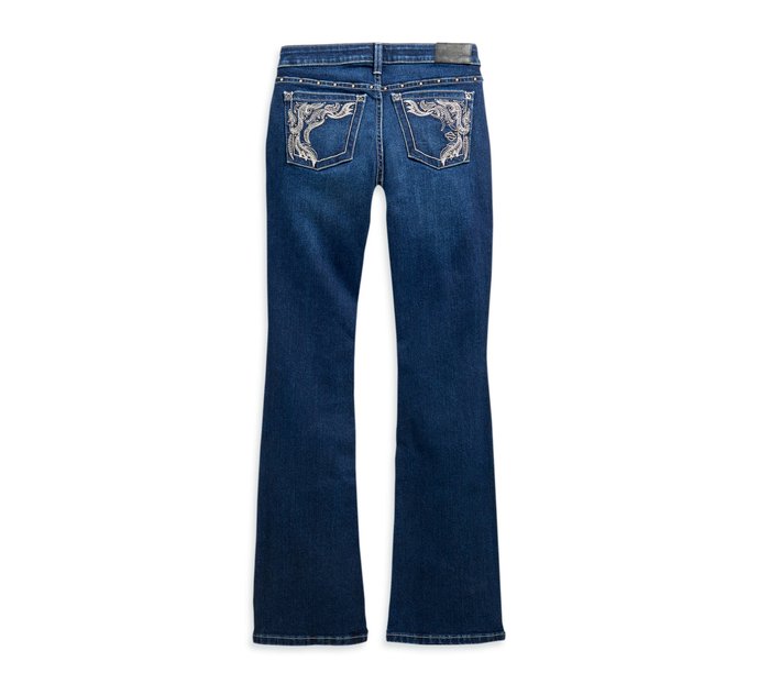 Women's Curvy Performance Stretch Boot Cut Embellished Jeans |  Harley-Davidson VN