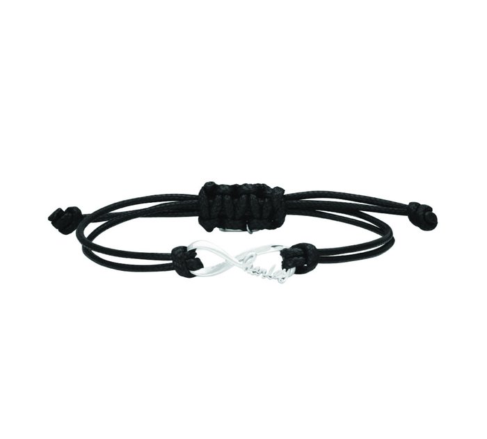 Women's Harley Infinity Bracelet with Black Cord 1