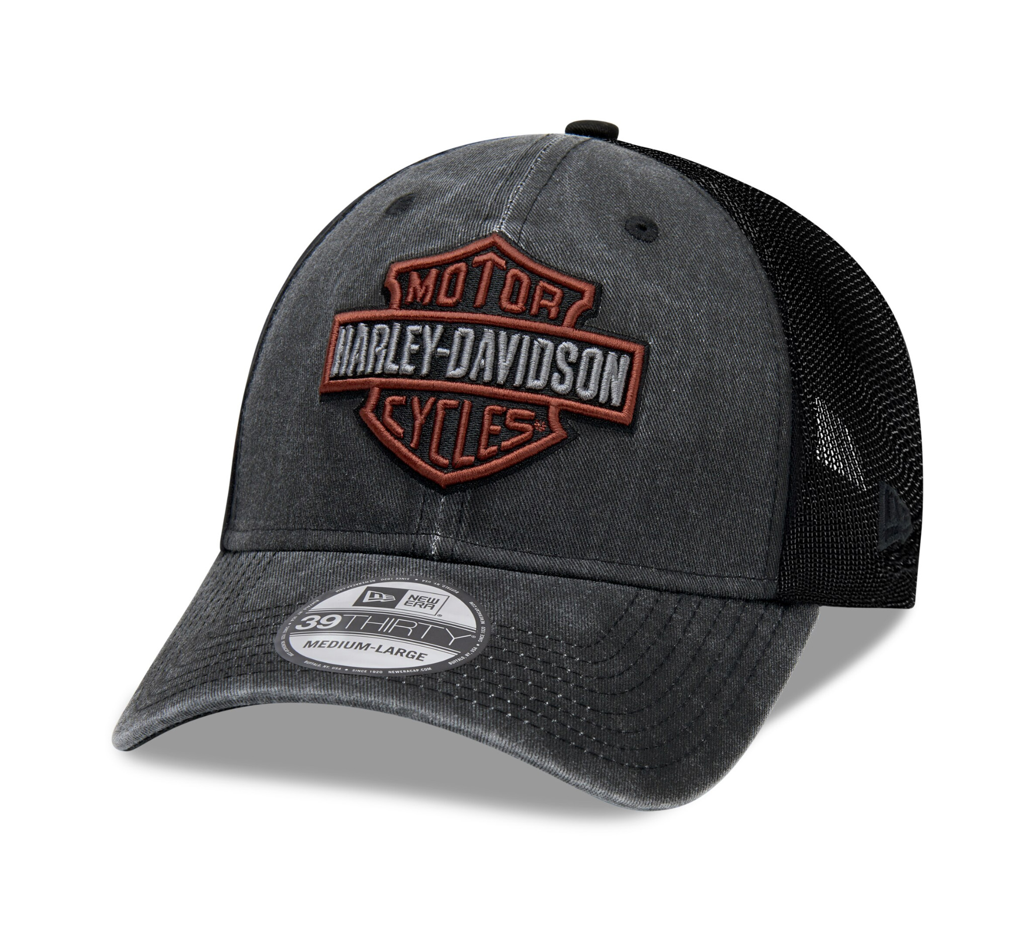 Harley-Davidson Men's Genuine Trademark 39THIRTY Cap, Black - Small