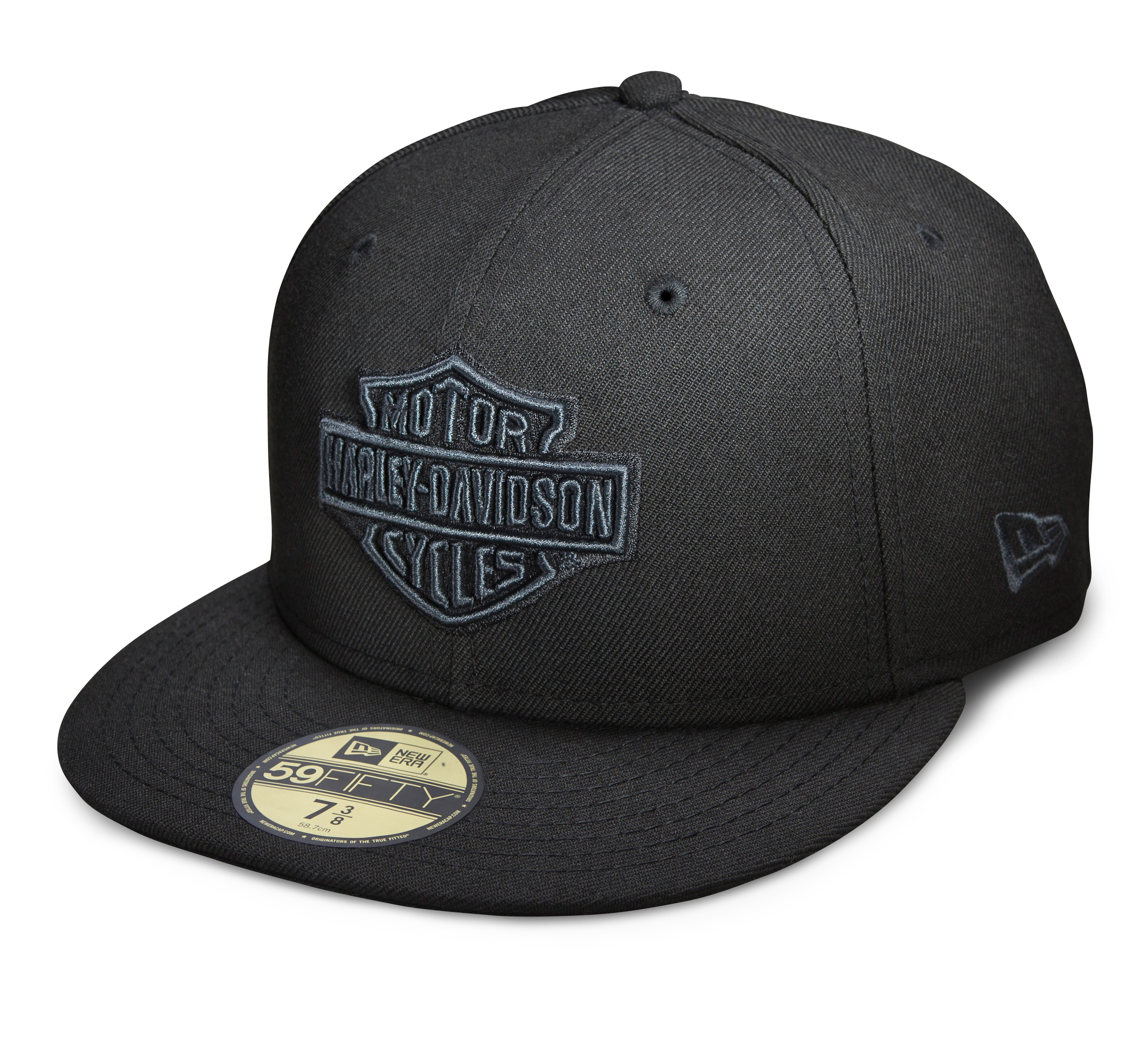 Black HARLEY-DAVIDSON Official Mens Tonal Bar & Shield Logo 59FIFTY Cap 