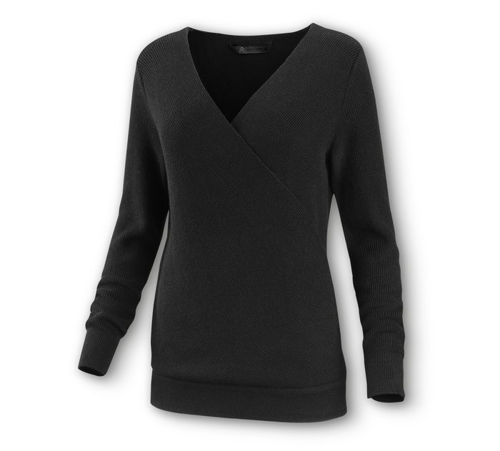 Women's Wool-Blend Crossover Sweater 1