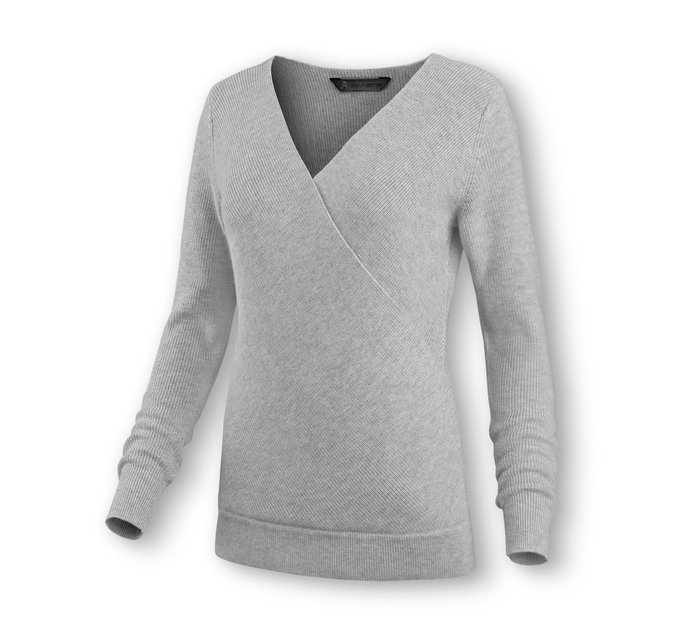 Women's Wool-Blend Crossover Sweater 1