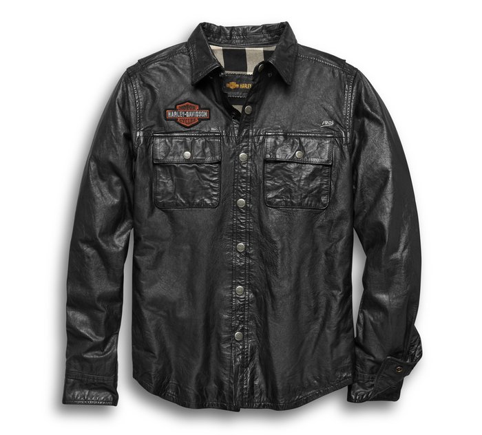 Men's Leather Shirt Jacket 1
