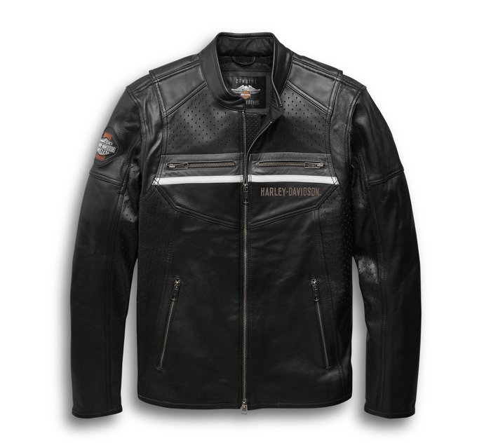 Men's Llano Perforated Leather Jacket with Coolcore Technology 1