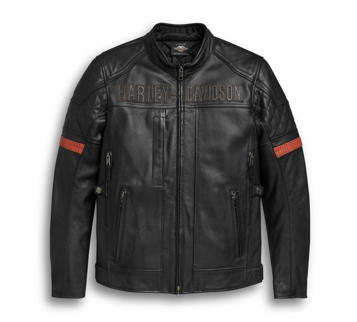 Krigsfanger mytologi færdig Men's Vanocker Waterproof H-D Triple Vent System Leather Jacket | Harley- Davidson USA