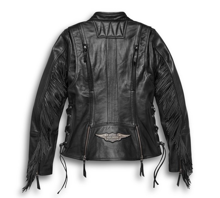 Women S Boone Fringed Leather Jacket 98013 18vw Harley Davidson Usa