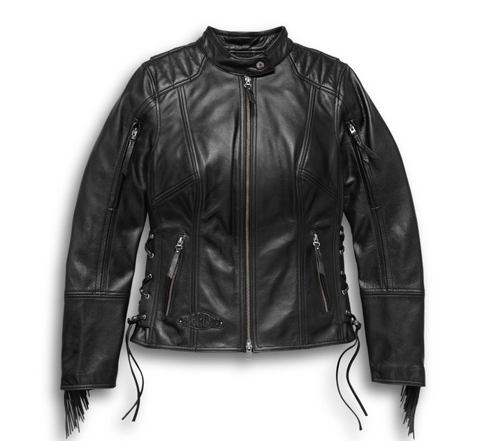 Women's Boone Fringed Leather Jacket 1
