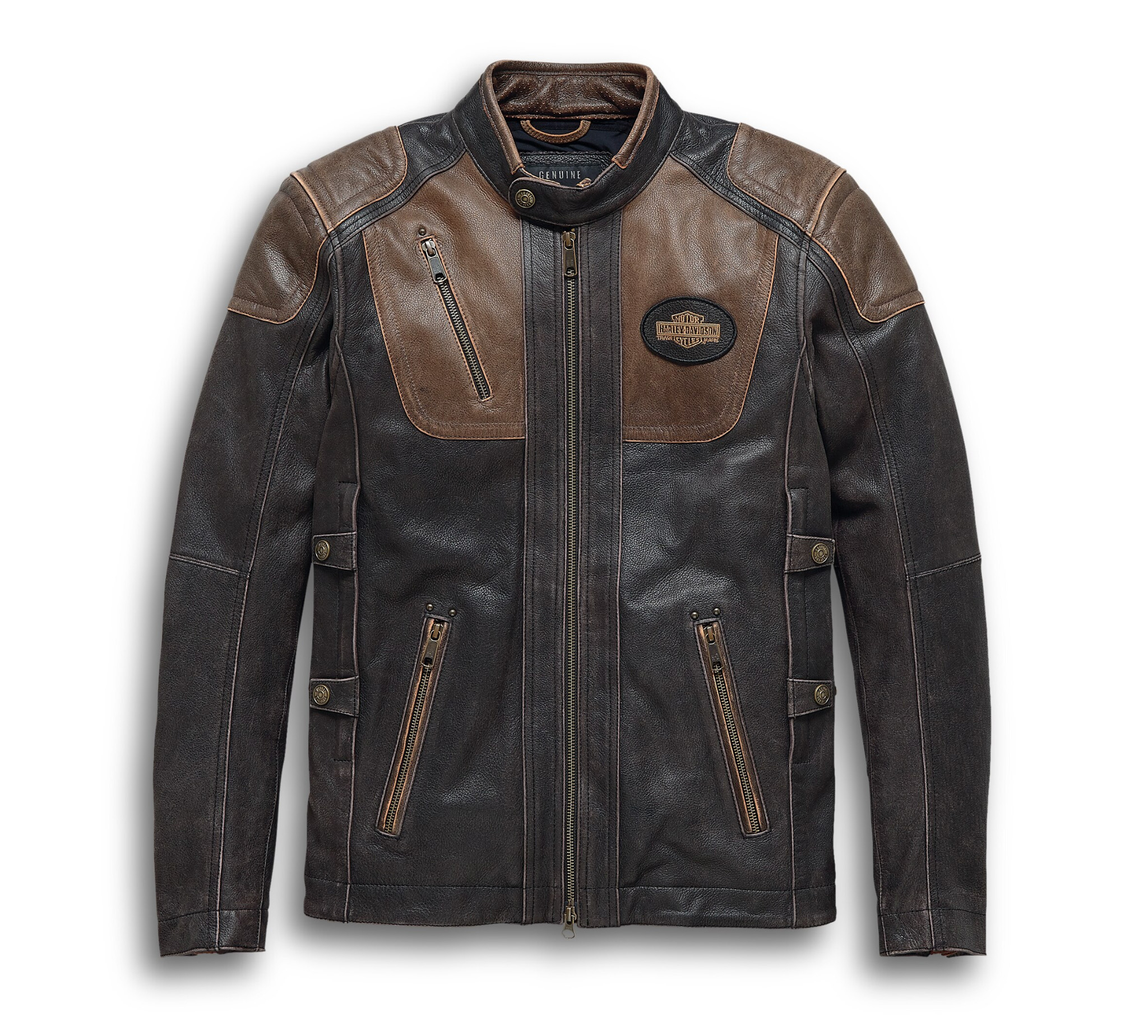 Men S H D Triple Vent System Trostel Leather Jacket 98053 19vm Harley Davidson Usa