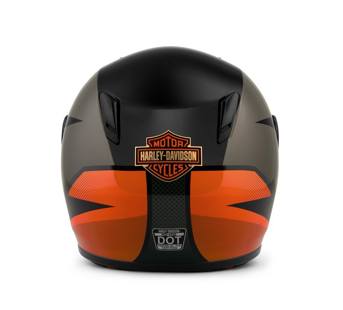 Kid's Killian Youth H30 Full-Face Helmet - Gloss Dark Charcoal/Black/Orange  | Harley-Davidson APAC