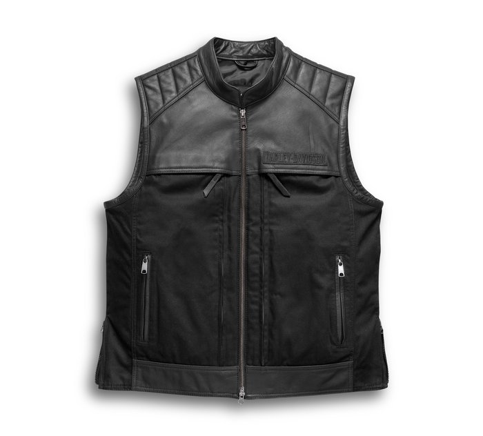 Men's Synthesis Pocket System Leather/Textile Vest 1