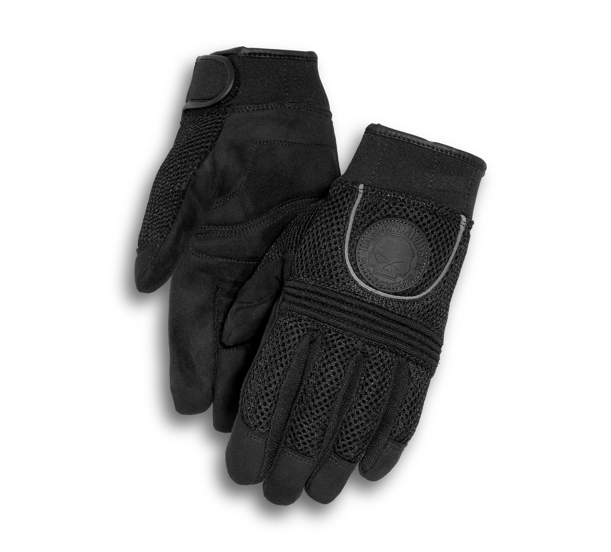 Men S Skull Full Finger Mesh Gloves 98254 10vm Harley Davidson Indonesia