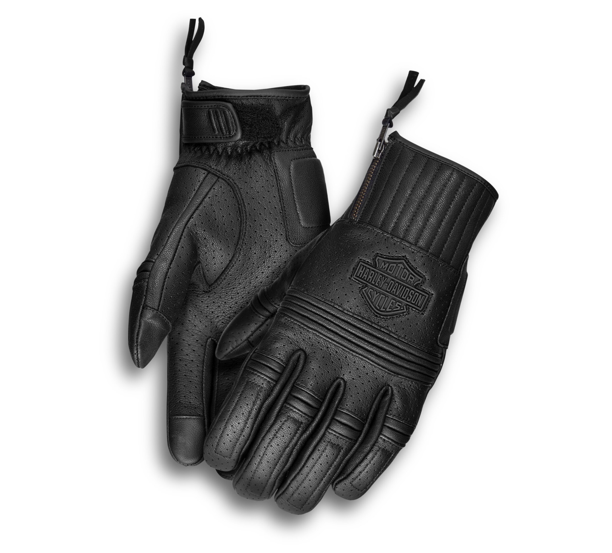 Men S Layton Perforated Leather Gloves 98381 19vm Harley Davidson Australia