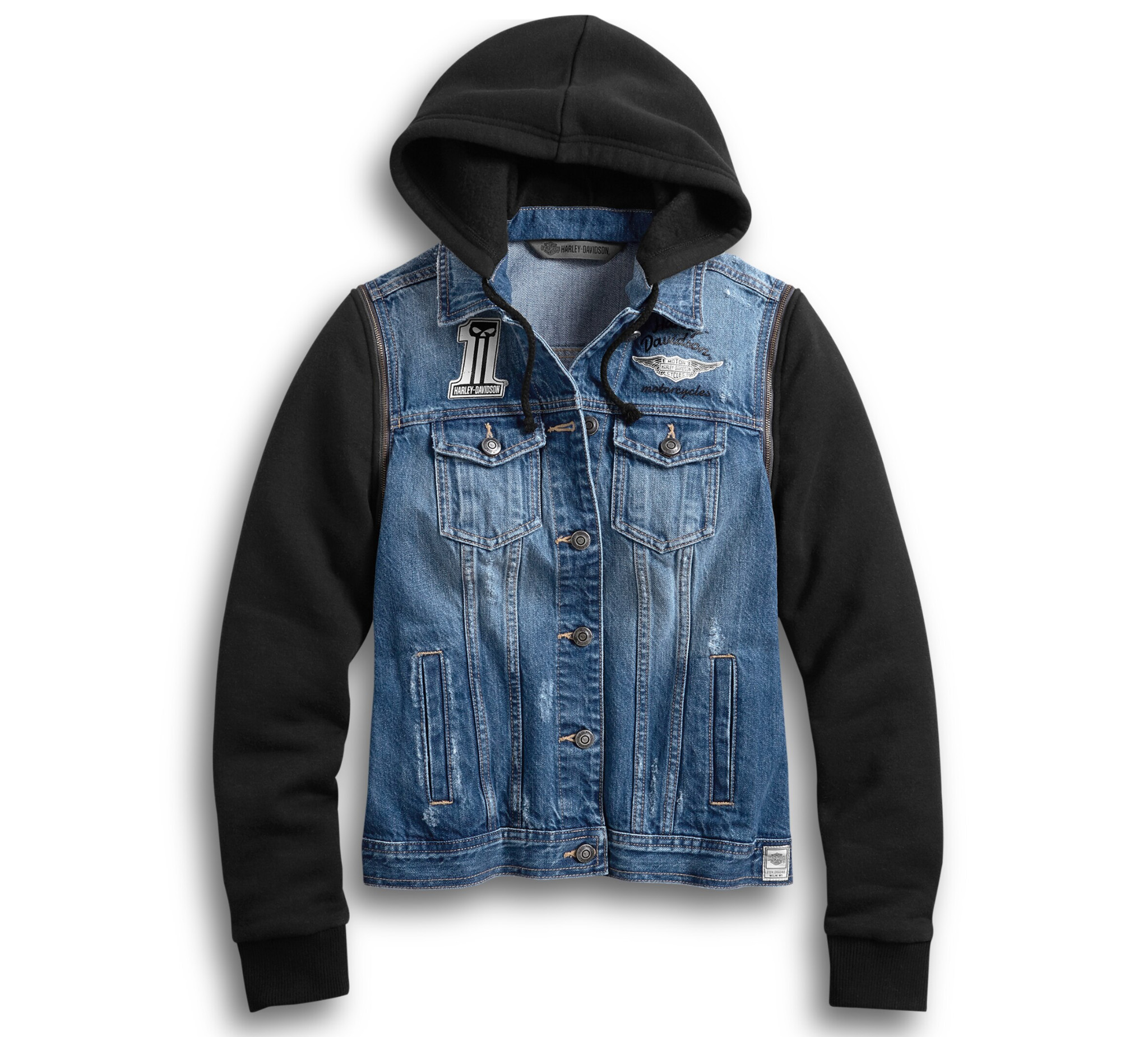 Women's Zip-Off Sleeve Denim Jacket | Harley-Davidson ME Women's Zip-Off Sleeve Denim Jacket | Harley-Davidson ME