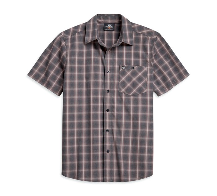 Men's Short Sleeve Plaid Shirt 1
