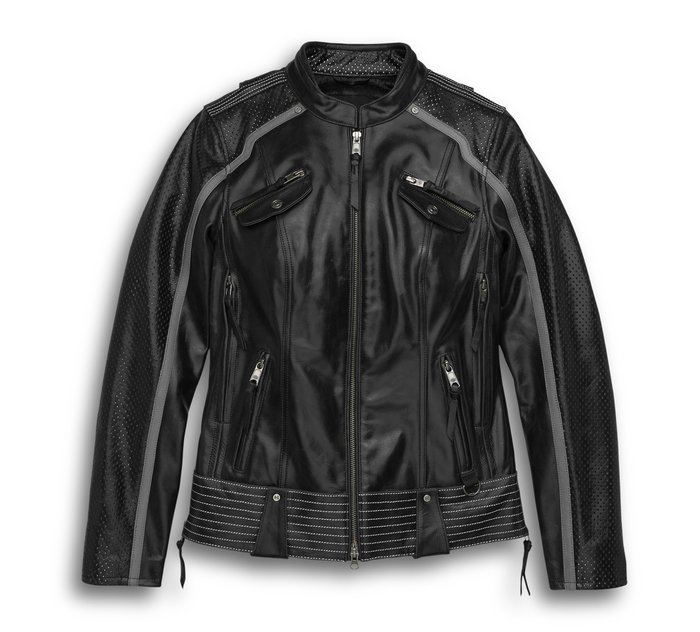 Women's Hairpin Leather Jacket - Tall  1