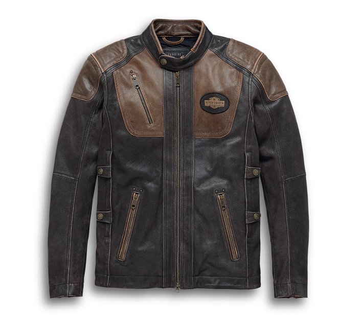 Men's H-D Triple Vent System Trostel Leather Jacket - Tall 1