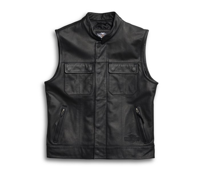 Men's Foster Leather Vest - Tall 1