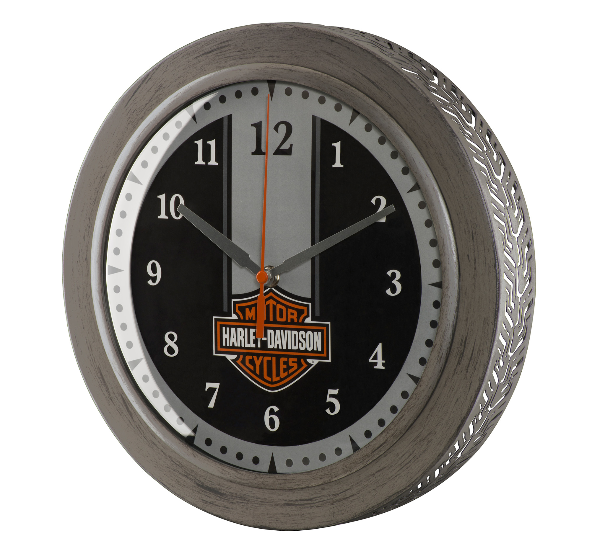 Metal Tire Tread Bar Shield Clock 98709 21vx Harley Davidson Usa