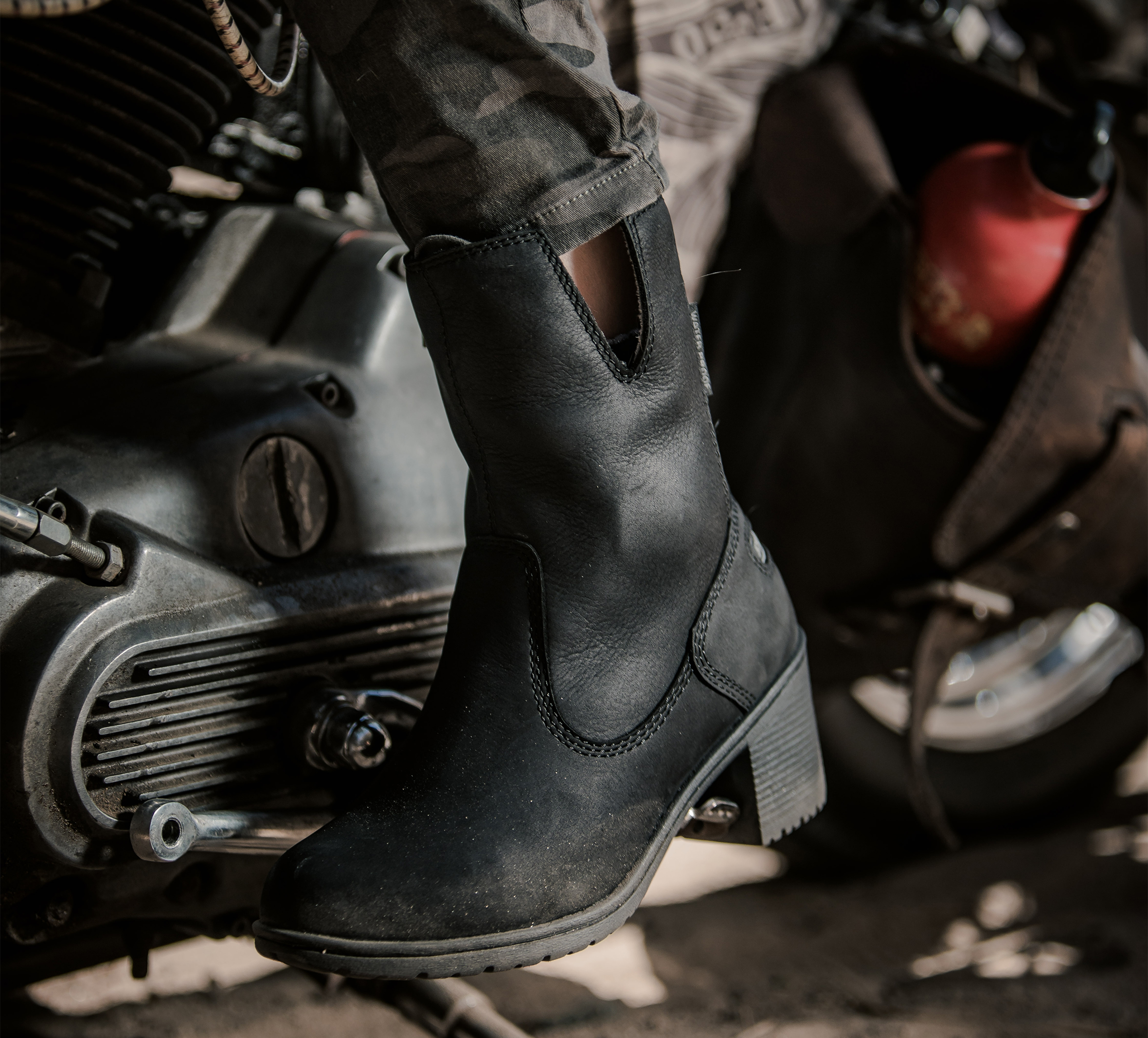 Harley-Davidson Womens Everton 6-In FXRG Waterproof Motorcycle Boots D87116
