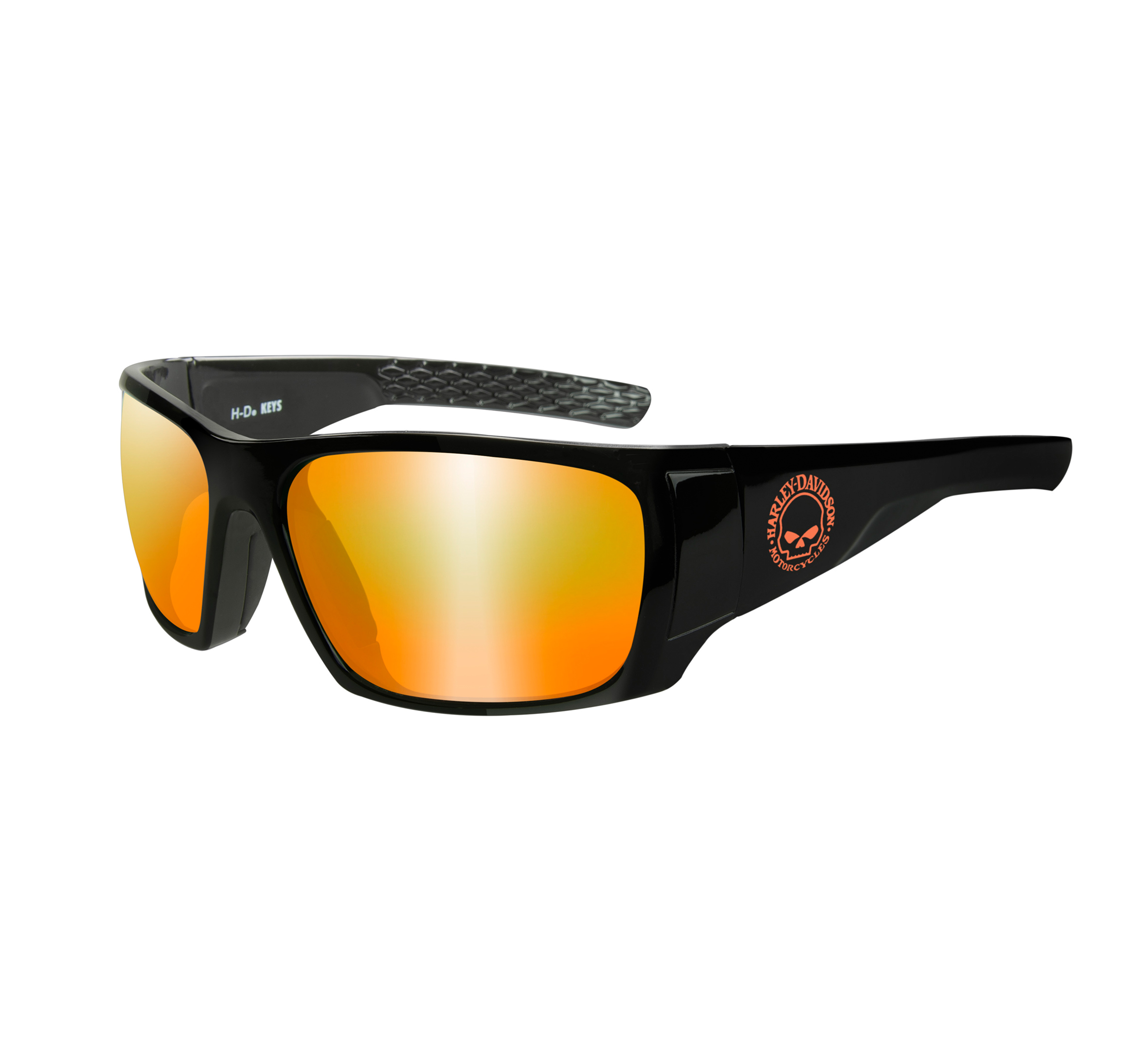 Harley Davidson® Bar & Shield Glasses Black Frame Mirrored Lens Safety Glasses 