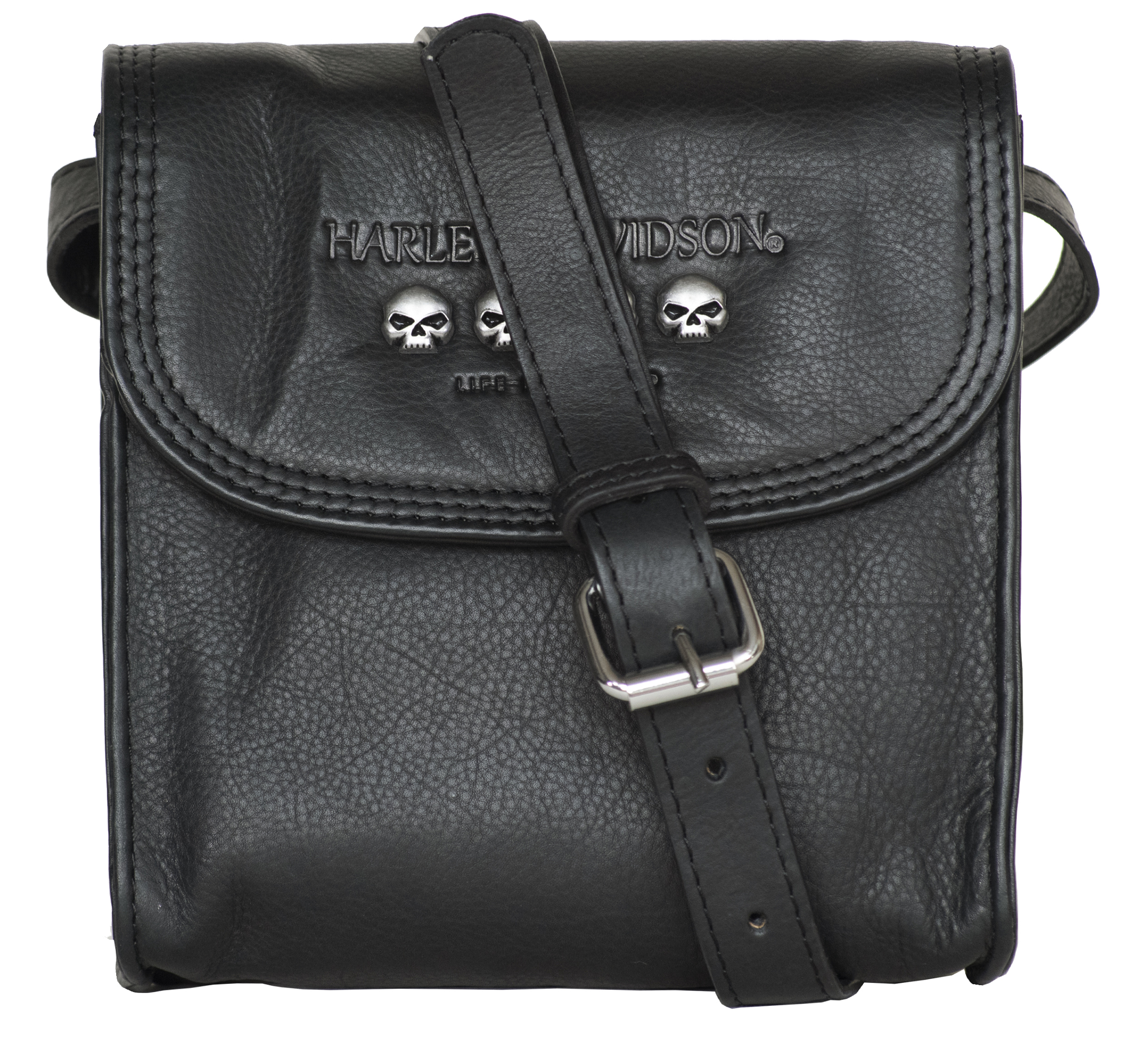 HARLEY DAVIDSON BACKPACK Purse - Black Leather w/ Bar & Shield all over  Embosse $42.99 - PicClick