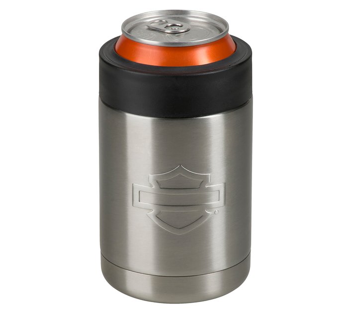 Silhouette Bar & Shield Stainless Can Cooler 1