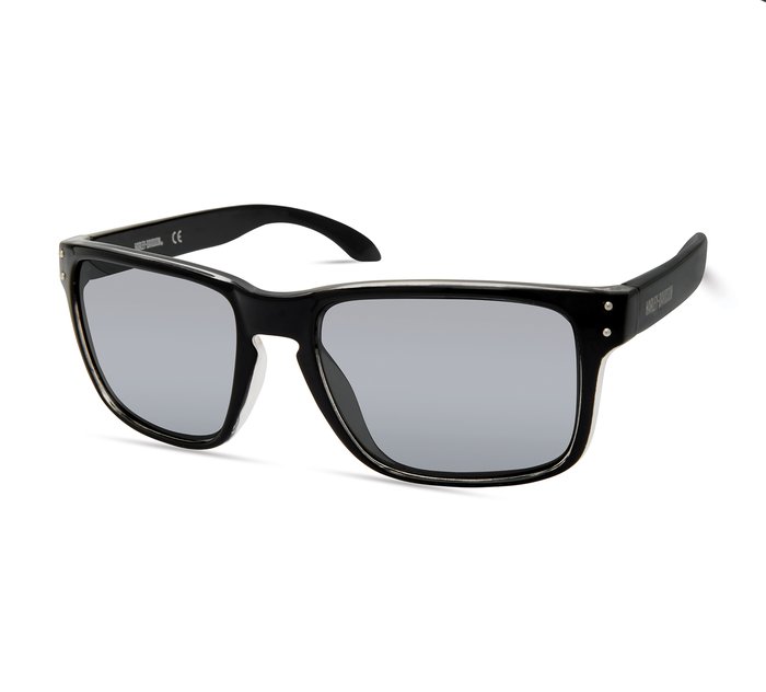 Casual Square Sunglasses- Shiny Black 1